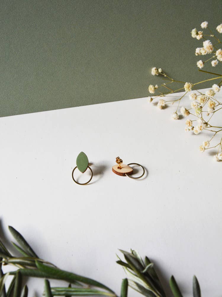 Pendientes Olivia - verde azul claro