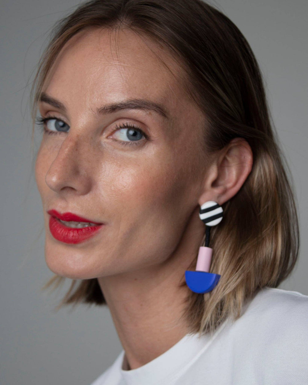 Pendientes balacin azulado