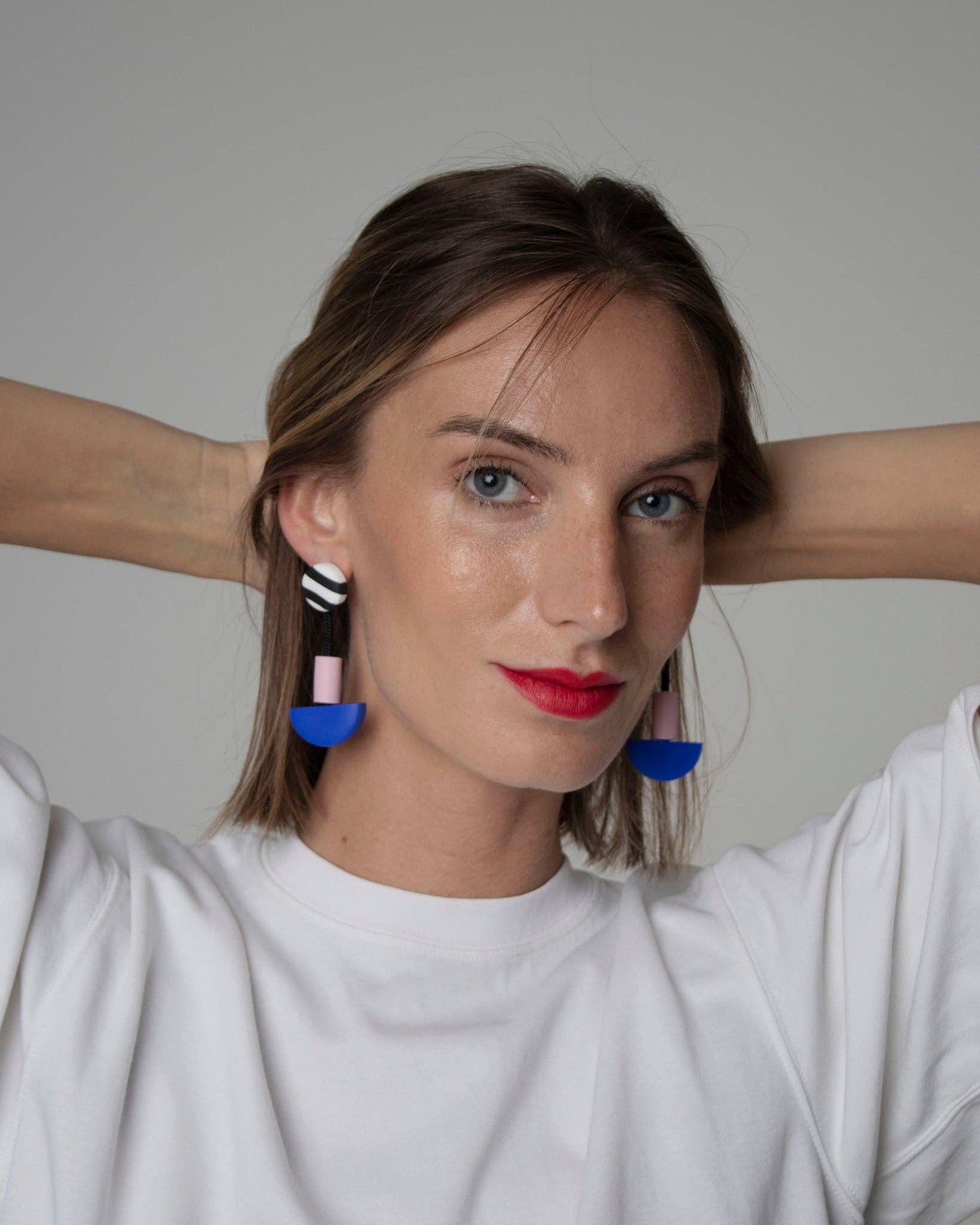 Pendientes balacin azulado