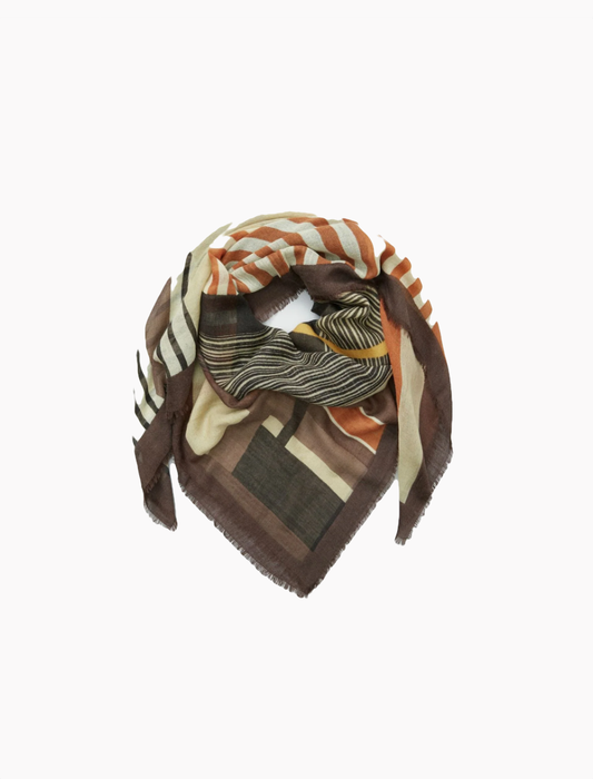 FULAR LINEN GRAPH WOOL - BROWN