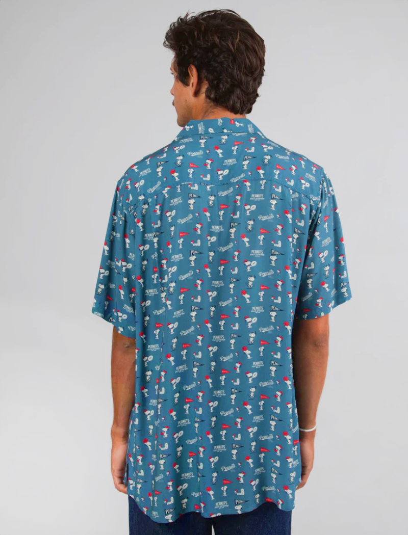 CAMISA ALOHA PEANUTS ATHLETIC - BLUE