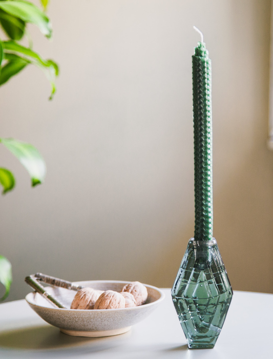 Portavelas INFINITE HEXAGON - SMOKEY GREEN