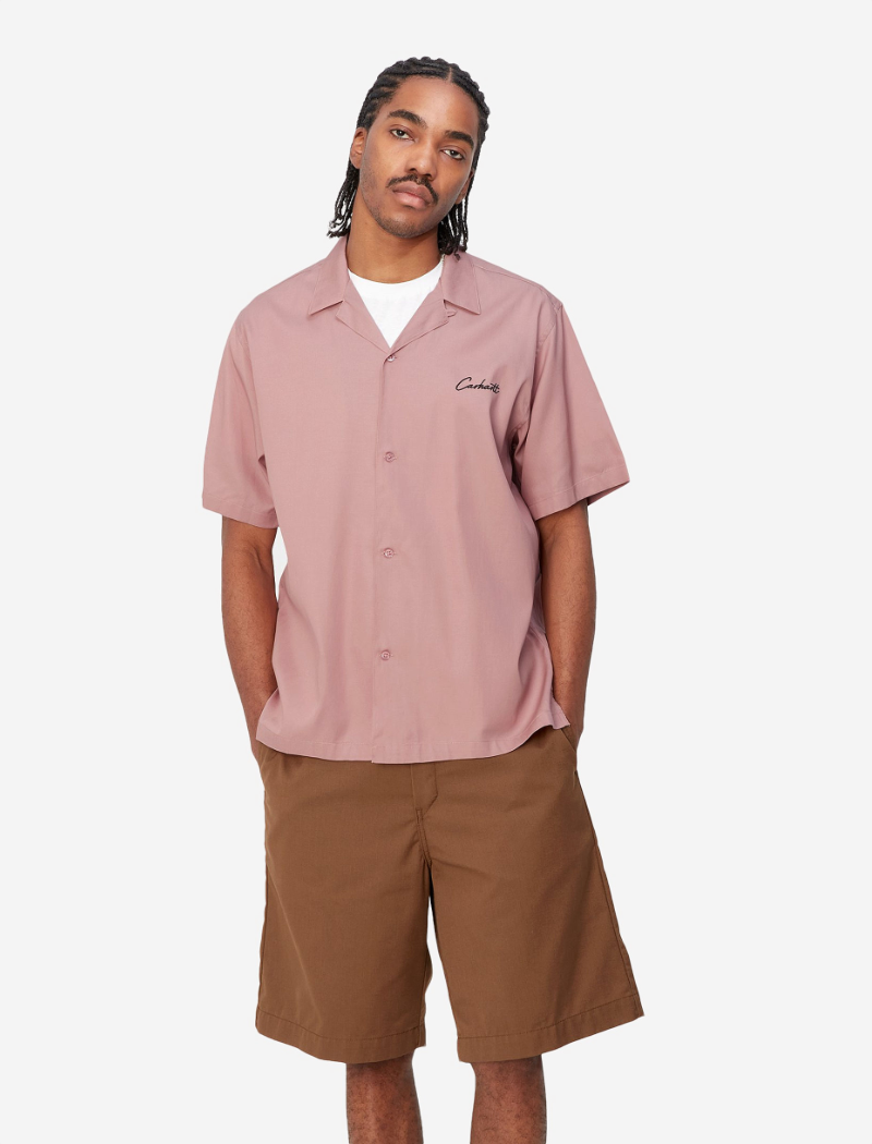 CAMISA S/S DELRAY - GLASSY PINK / BLACK