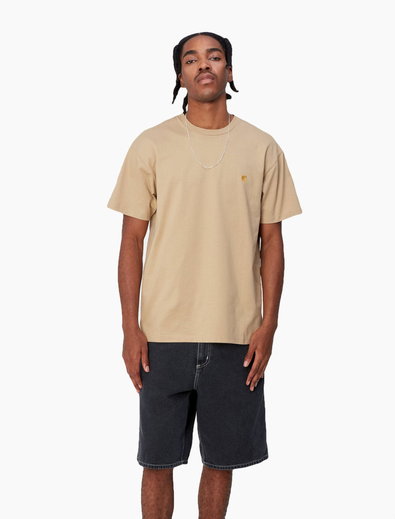Camiseta S/S Chase - SABLE / GOLD