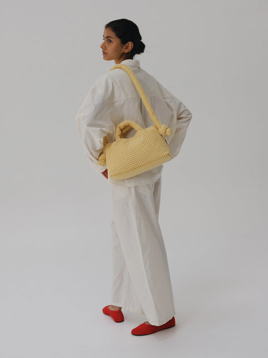 Mini Ona soft bag - yellow vichy (limited)
