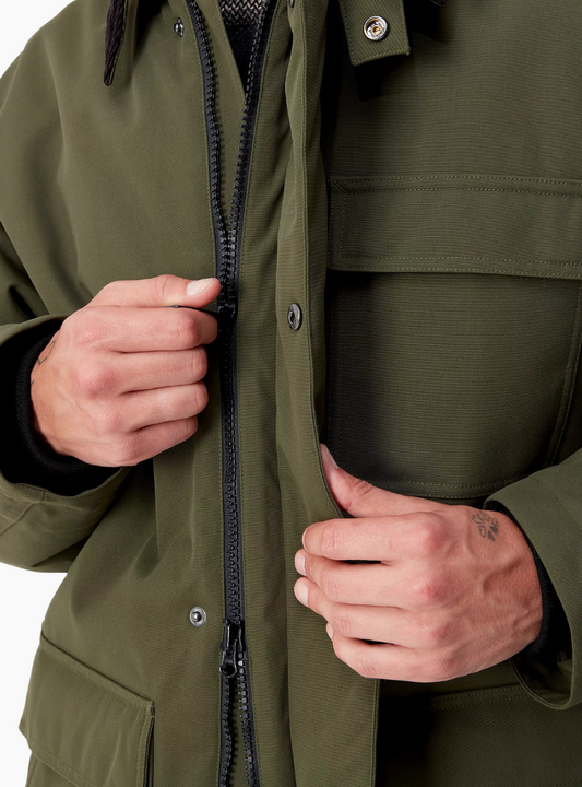 Abrigo Clarton - office green / black