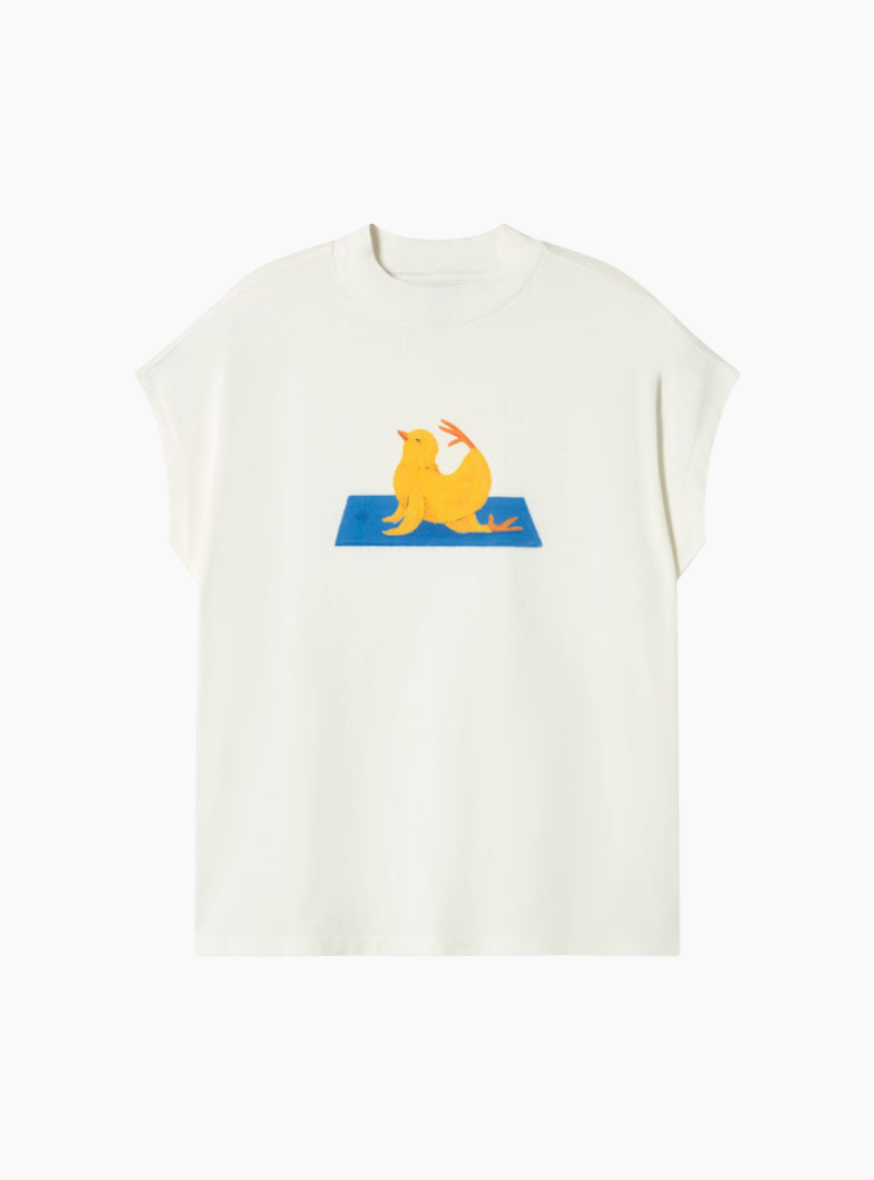 Camiseta Yogui Animal Volta - white