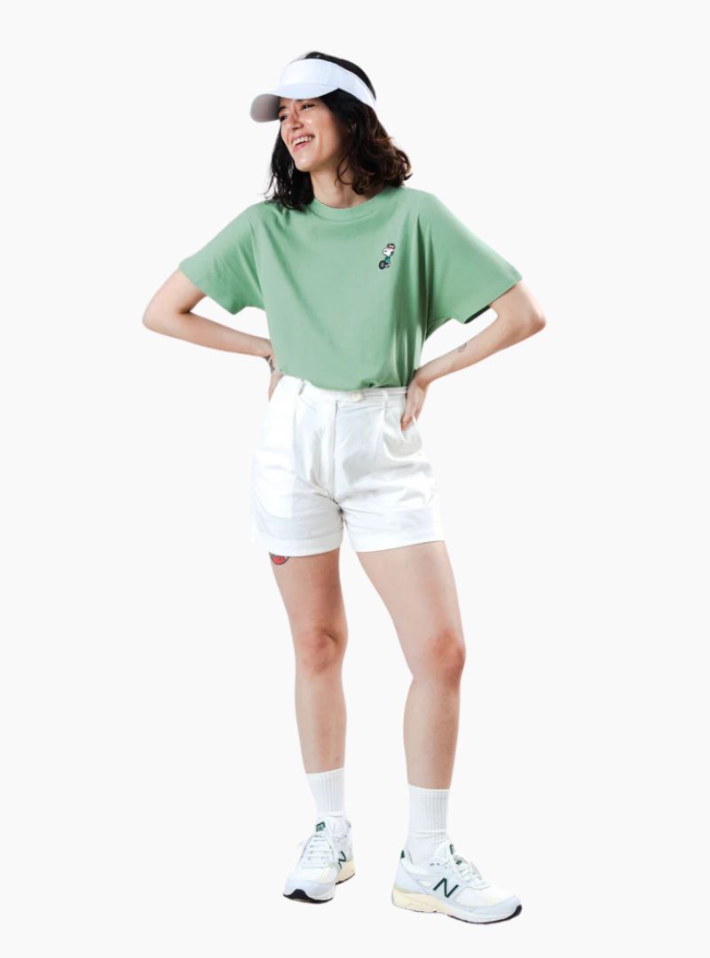 Camiseta Oversize Peanuts The Tennis Snoopy - Verde