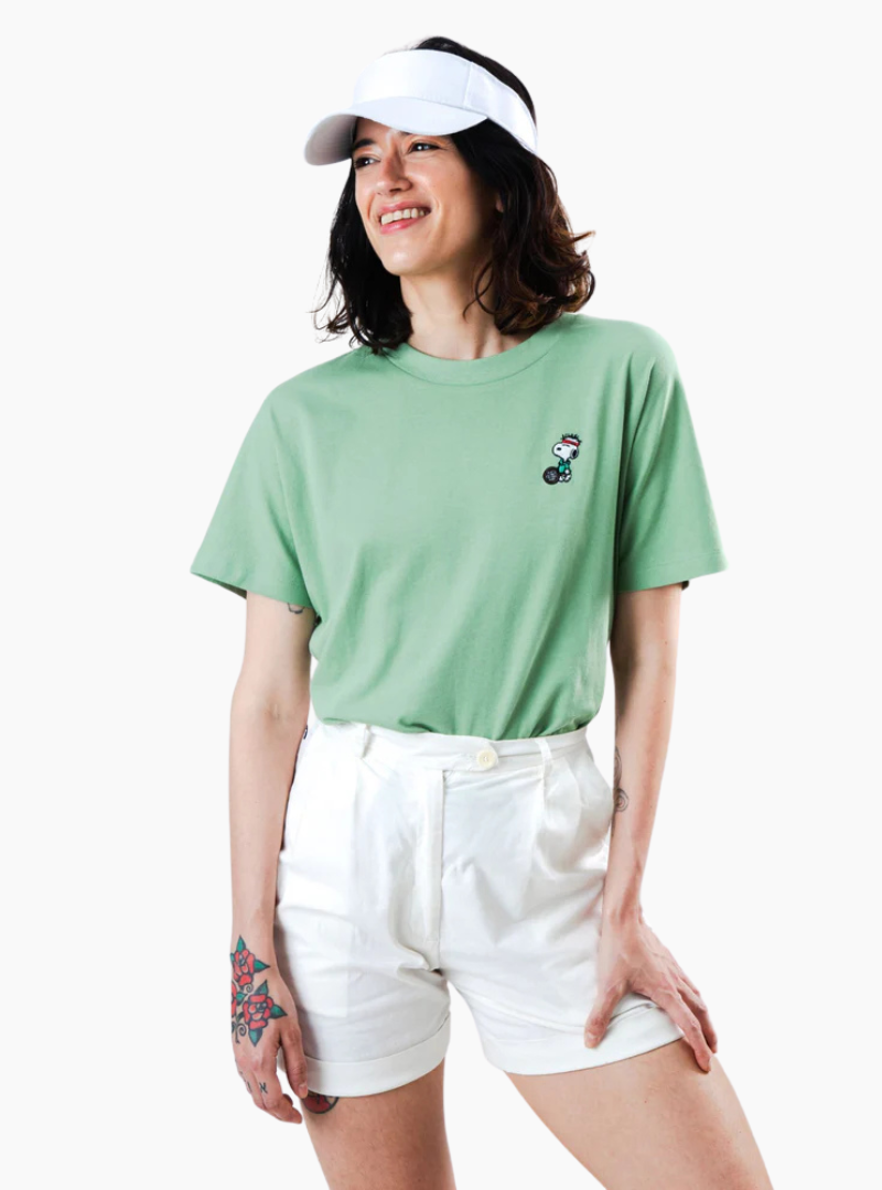 Camiseta Oversize Peanuts The Tennis Snoopy - Verde