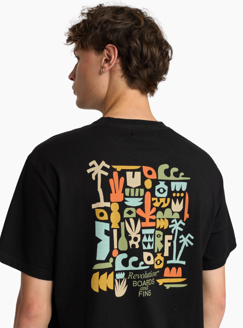 Camiseta Boards and Fins - black