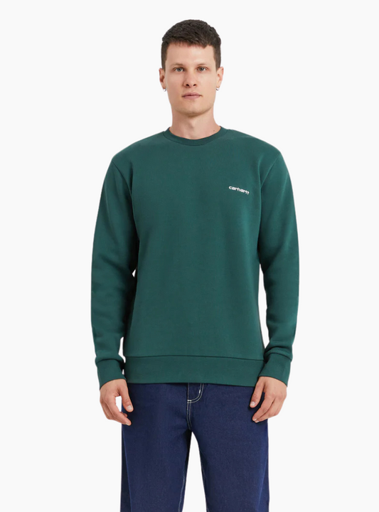 Sudadera Script Embroidery - treehouse / white