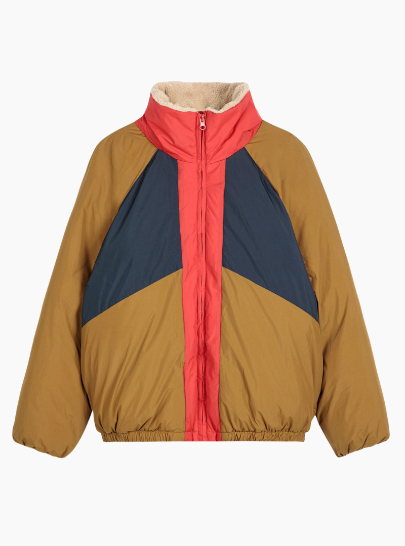Anorak acolchado color block