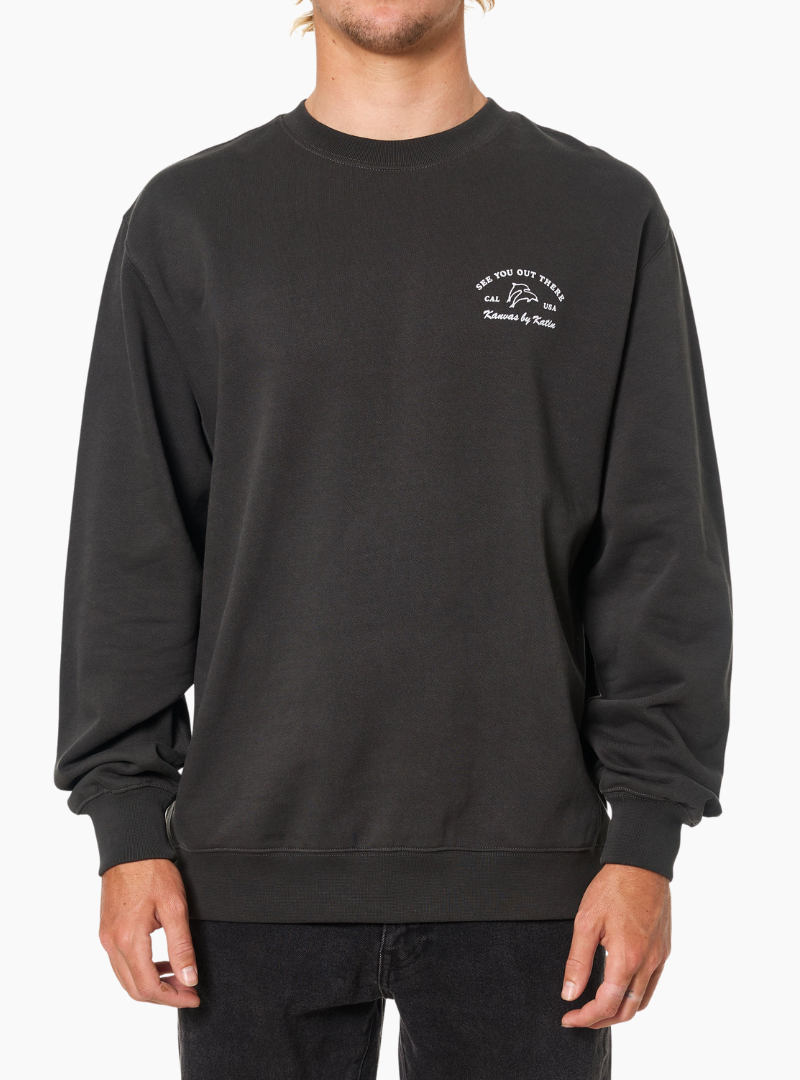 Sudadera Breach Crew Black Wash