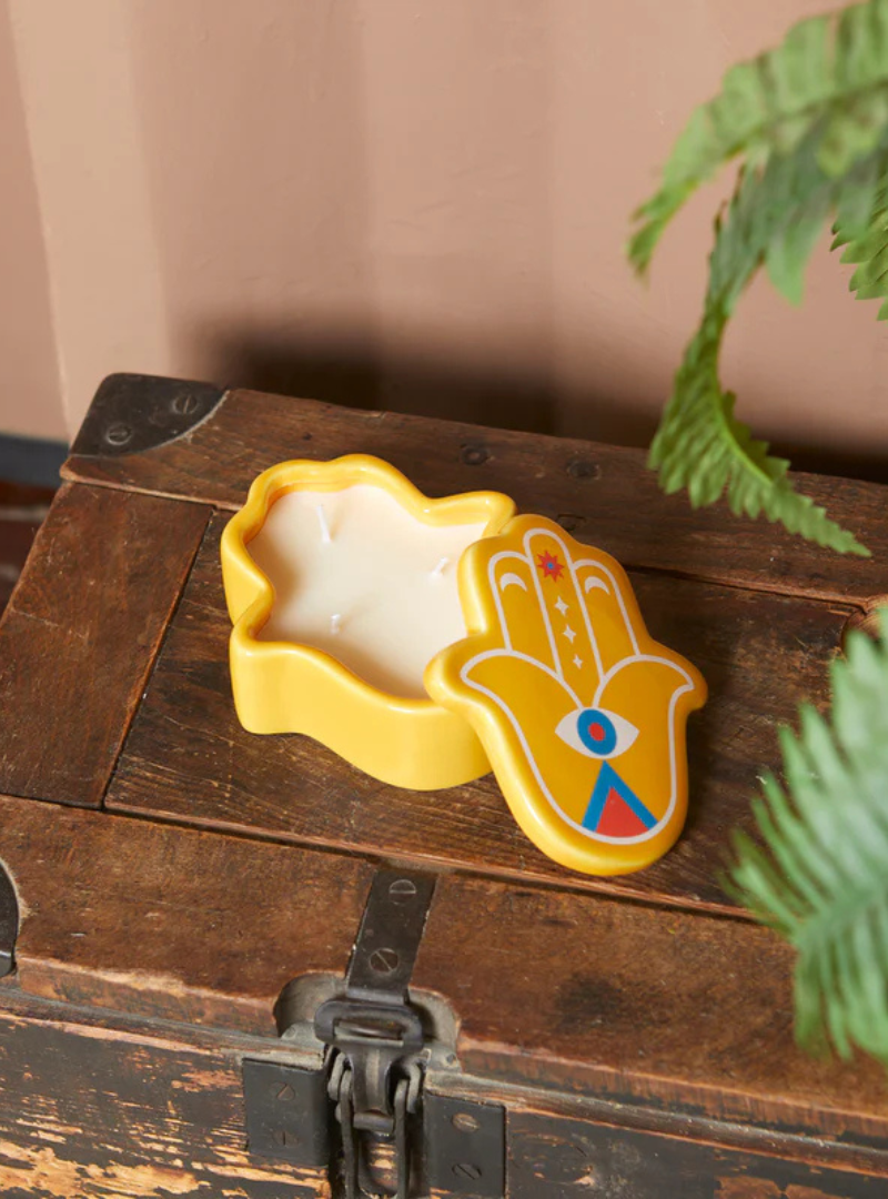 Vela Lucky Hand amarilla
