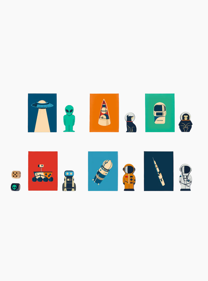 Juego de mesa Space Museum madera/cartón