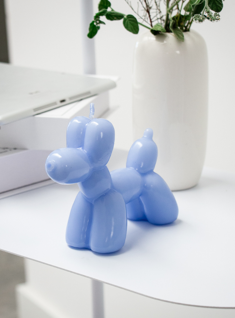 Vela Balloon Dog azul