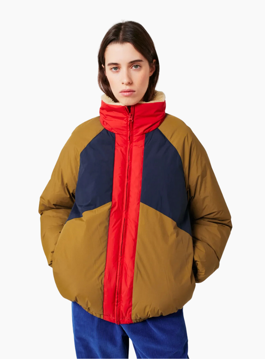 Anorak acolchado color block