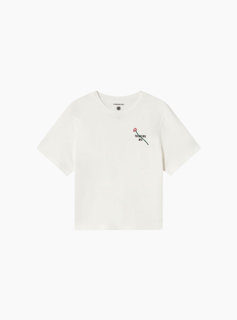 Camiseta bordada flor TM Lucia