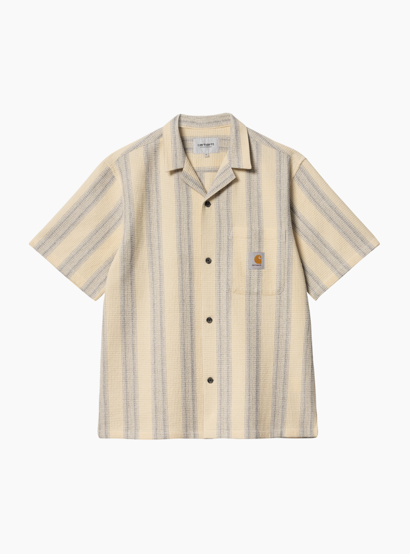 CAMISA S/S DODSON - STRIPE NATURAL