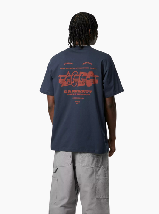 Camiseta S/S Runaway - blue / vermillion