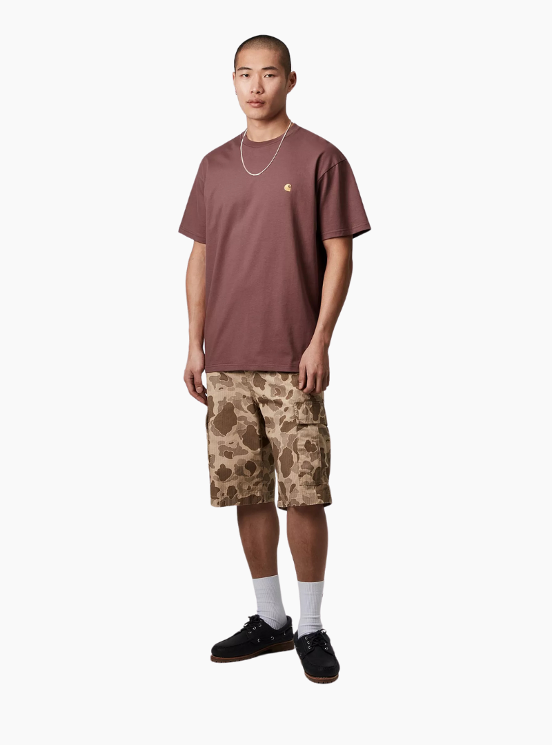 Camiseta S/S Chase - dusty pink / gold