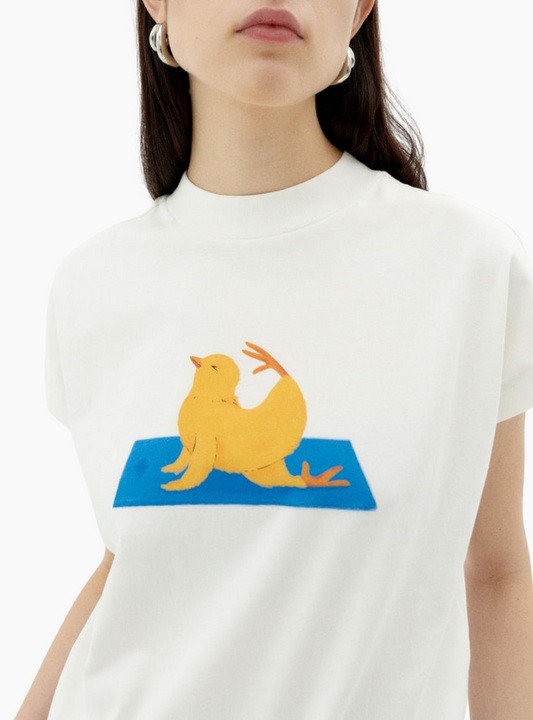 Camiseta Yogui Animal Volta - white