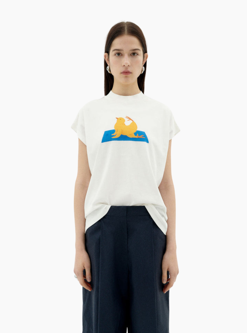 Camiseta Yogui Animal Volta - white