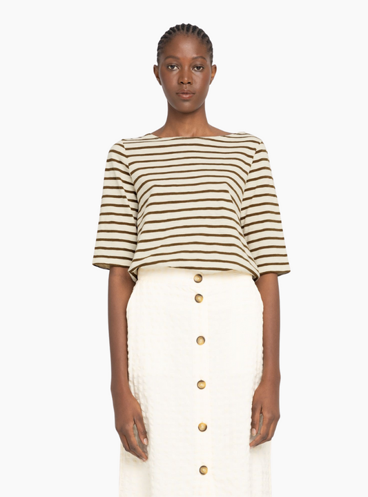 Camiseta Bogak - cream / brown