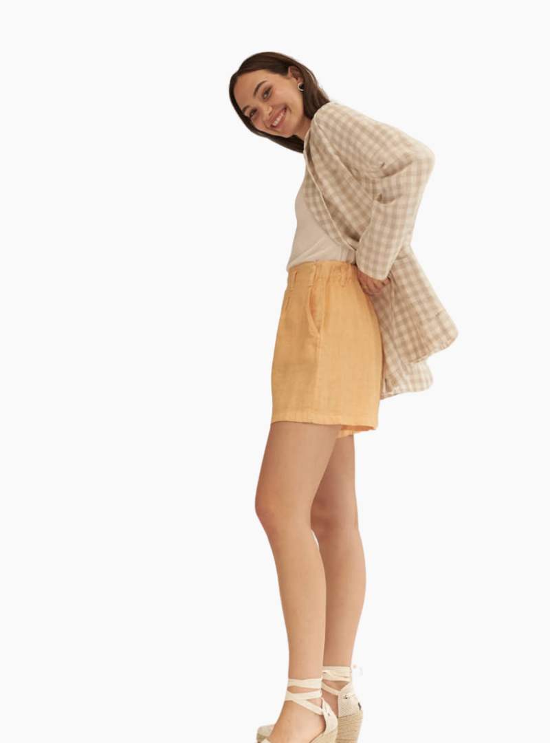 Pantalón corto pinzas lixula - naranja