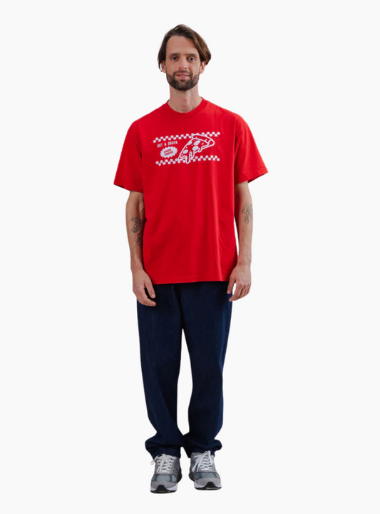 Camiseta Oversize Hot & Brava Pizza - Roja
