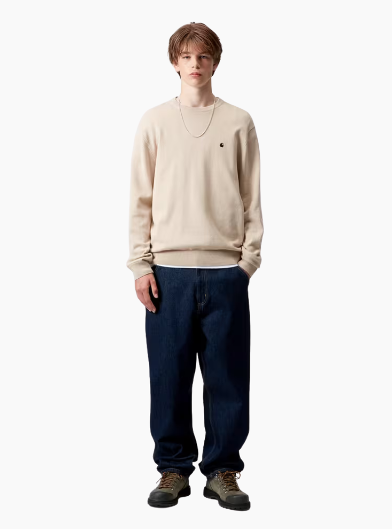 Jersey Madison - fleur de sel / black