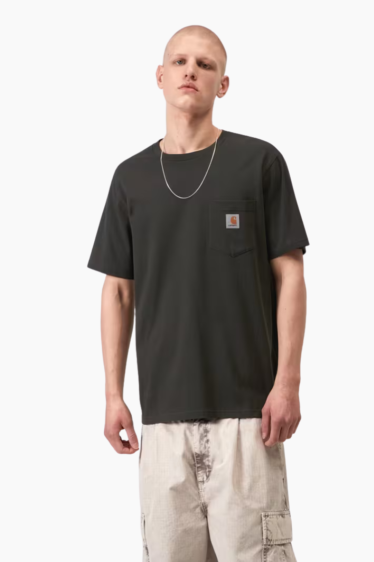 Camiseta S/S Pocket - oxide green