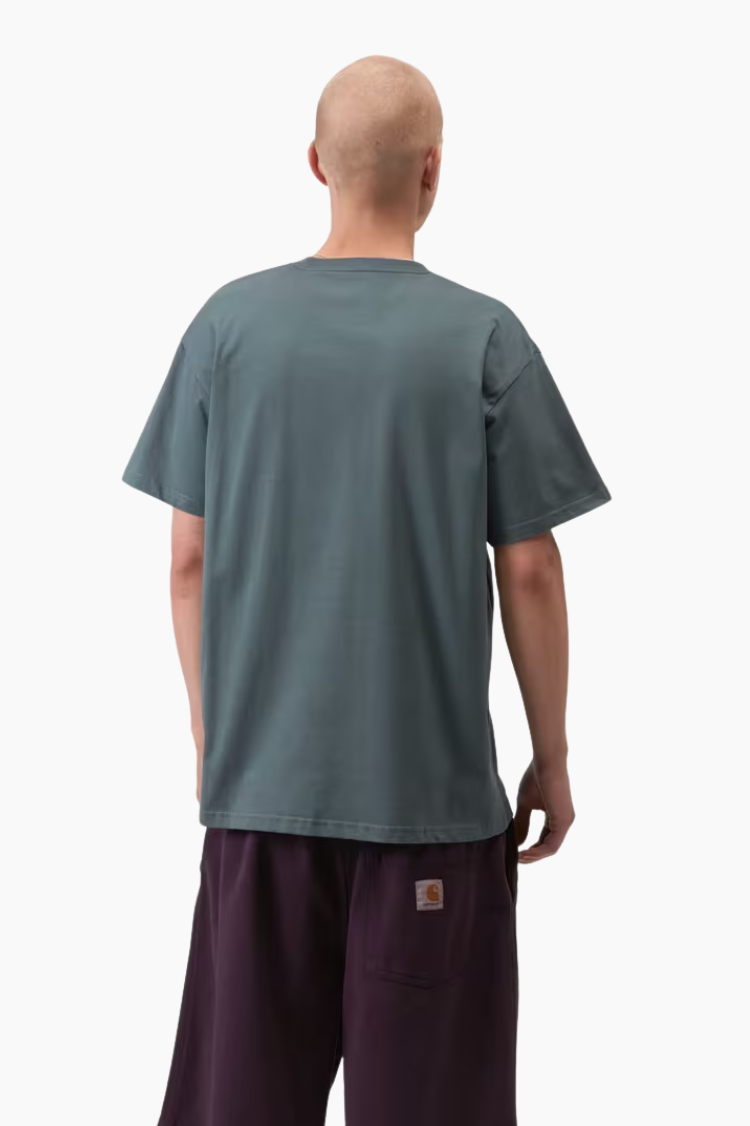 Camiseta Carhartt S/S Chase Cozy blue / Gold