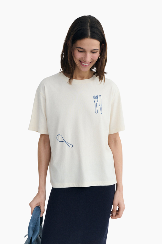 Camiseta Bordado Cubiertos Lucía