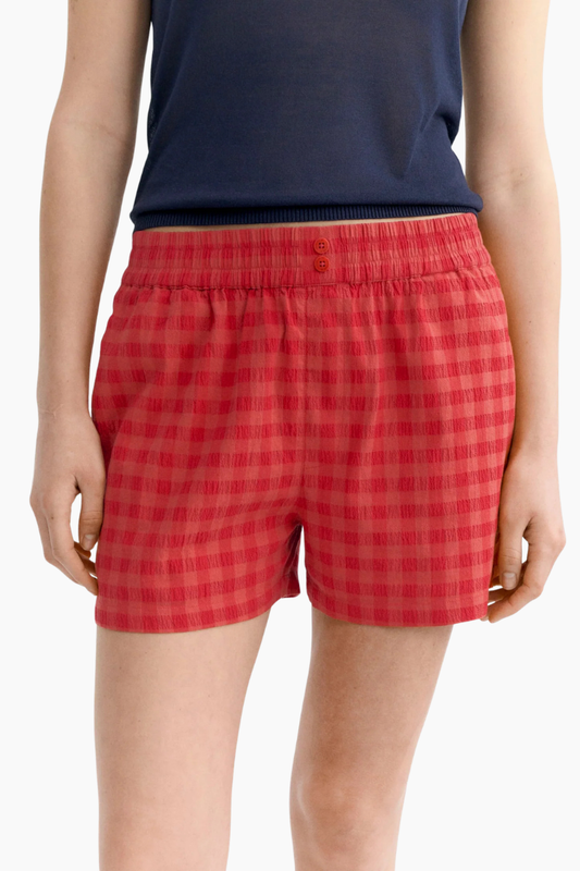 Pantalón corto Geraldine - red checks