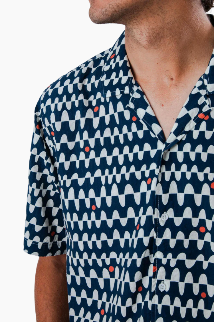 Camisa Aloha Sunset Navy