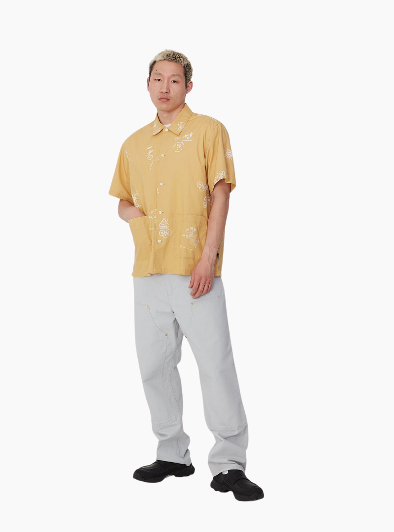 CAMISA S/S Stamp Shirt - BOURBON