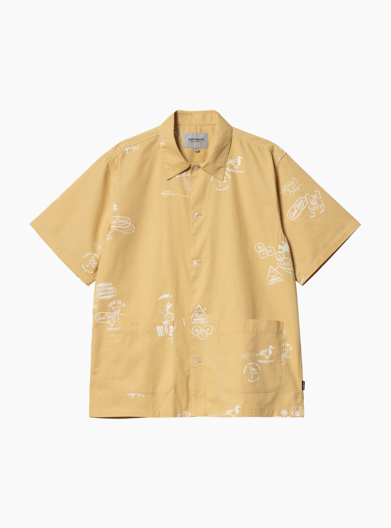 CAMISA S/S Stamp Shirt - BOURBON