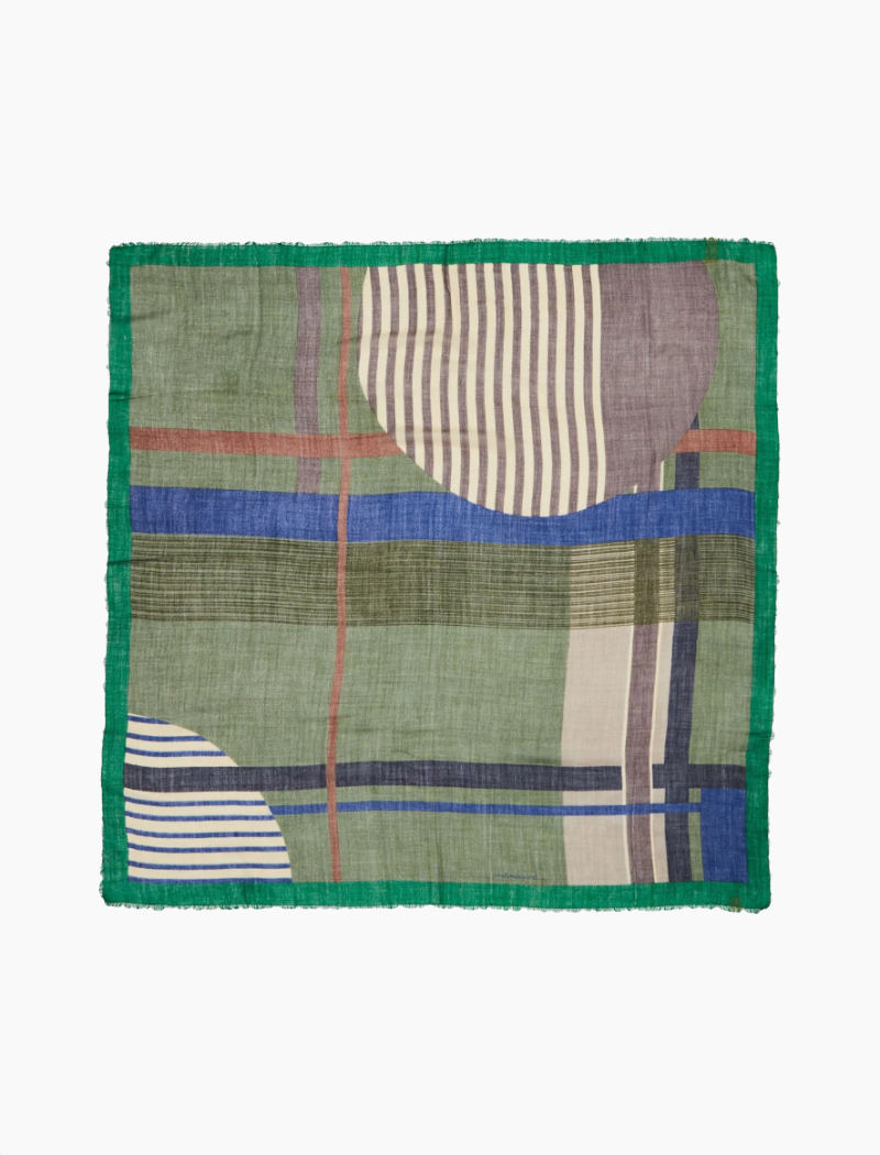 FULAR LINEN GRAPH WOOL - GREEN