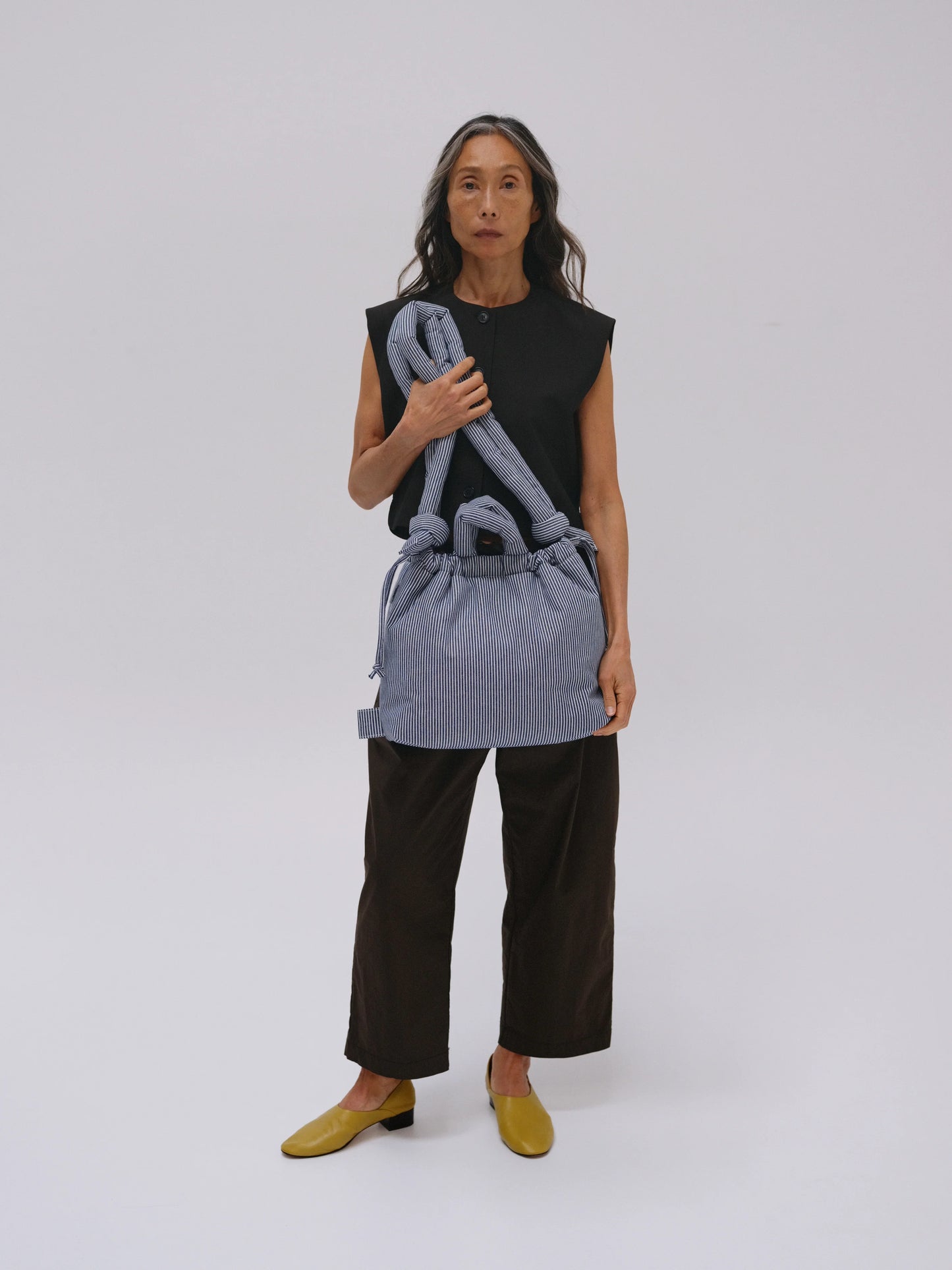 Ona soft bag - Cotton Navy stripe (limited)