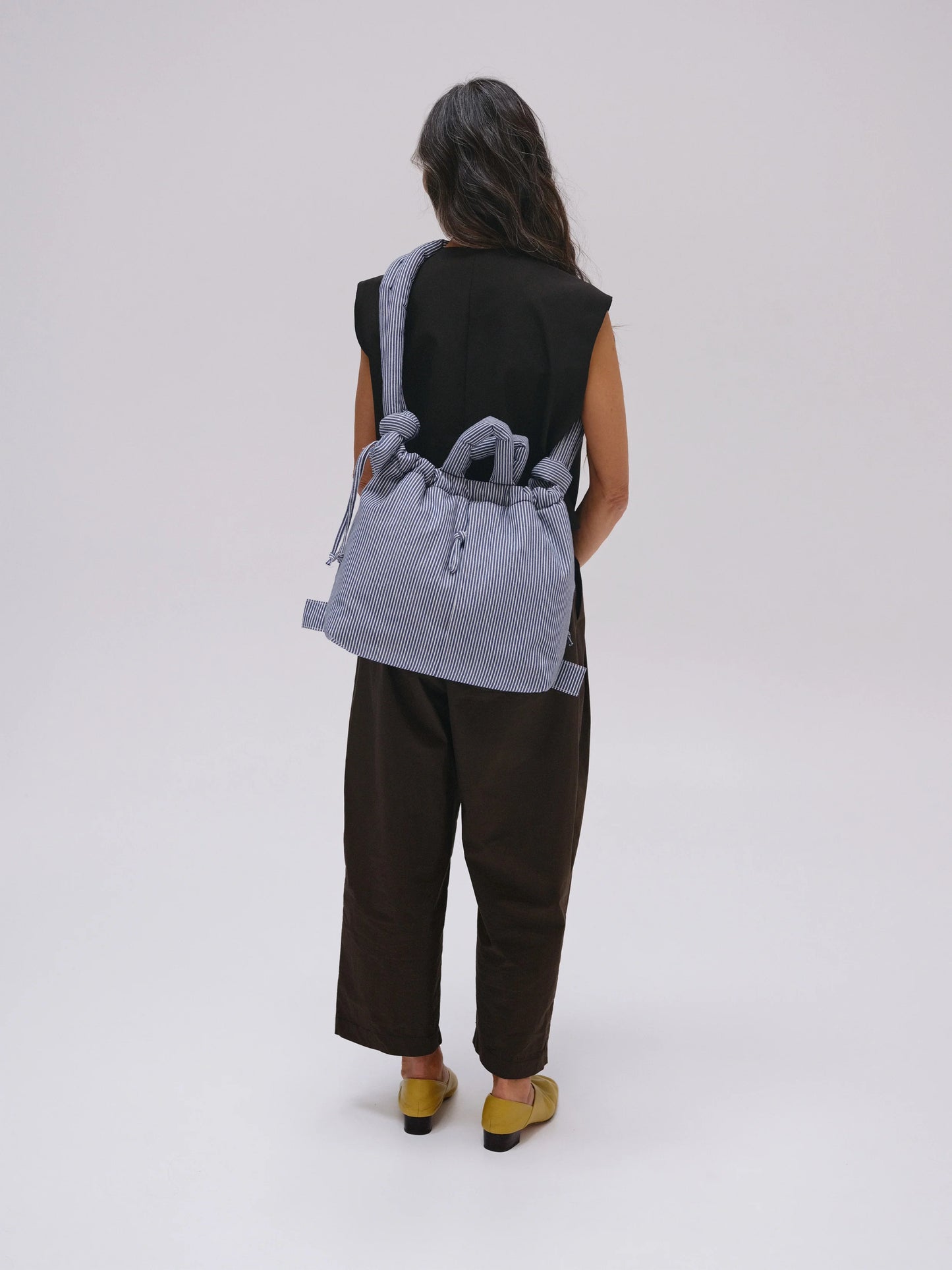 Ona soft bag - Cotton Navy stripe (limited)