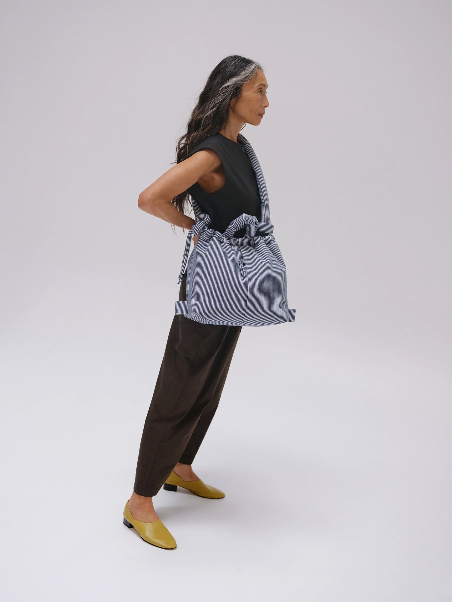 Ona soft bag - Cotton Navy stripe (limited)