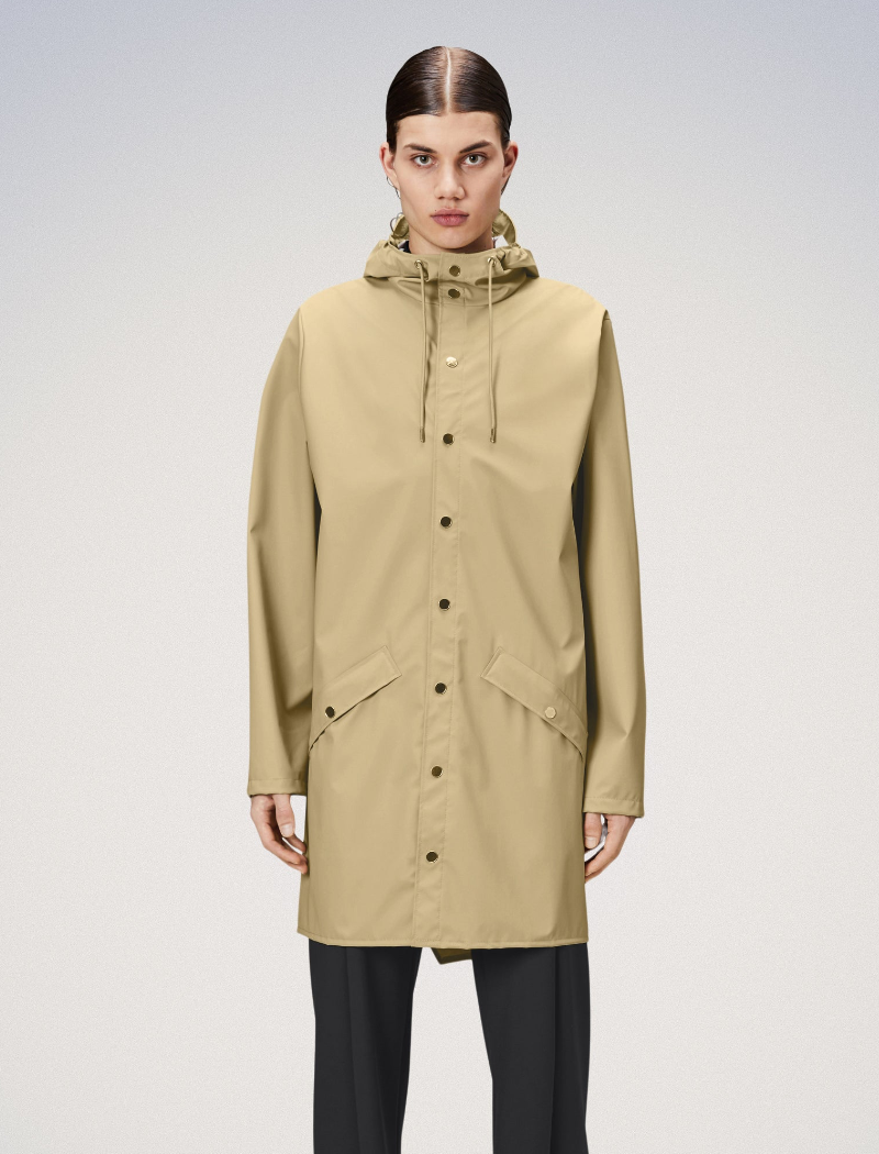 CHUBASQUERO LONG JACKET - SAND