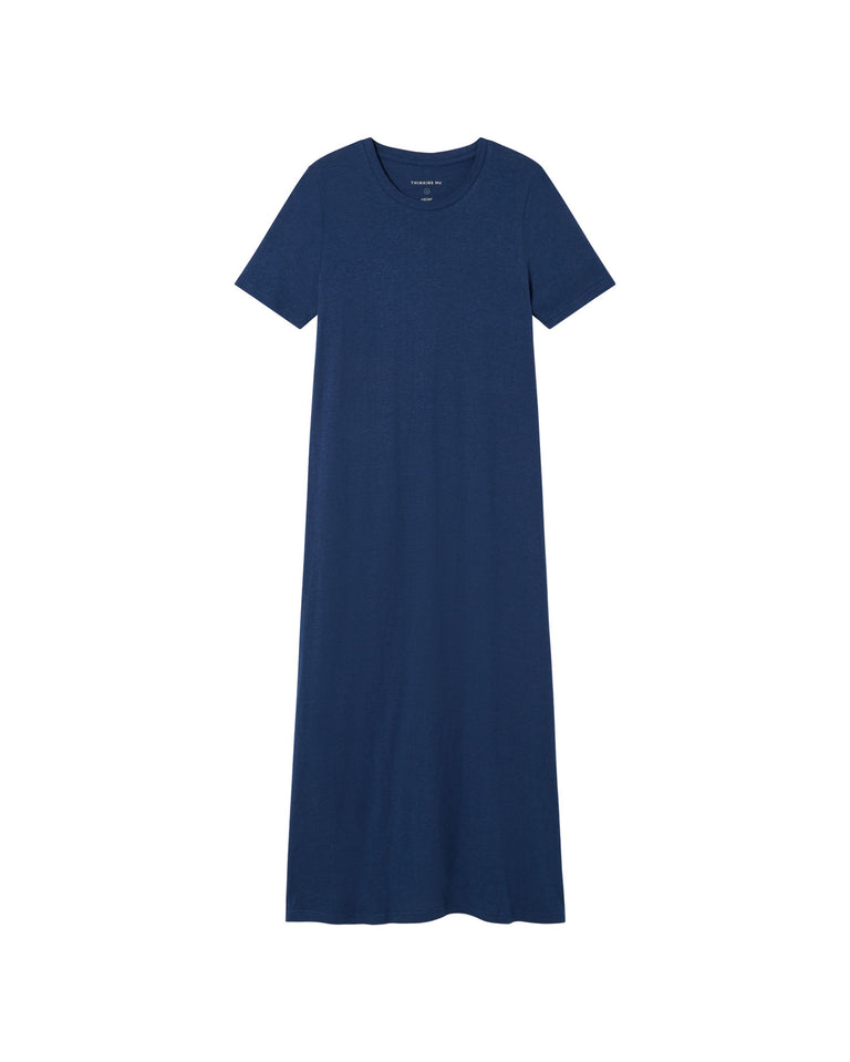 VESTIDO OUEME HEMP - BLUE NIGHT