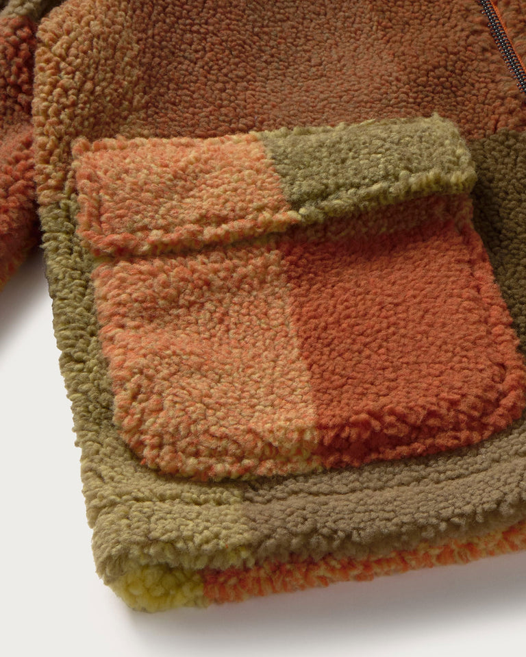 Chaqueta Sophie Creeck Checks borreguito marrón