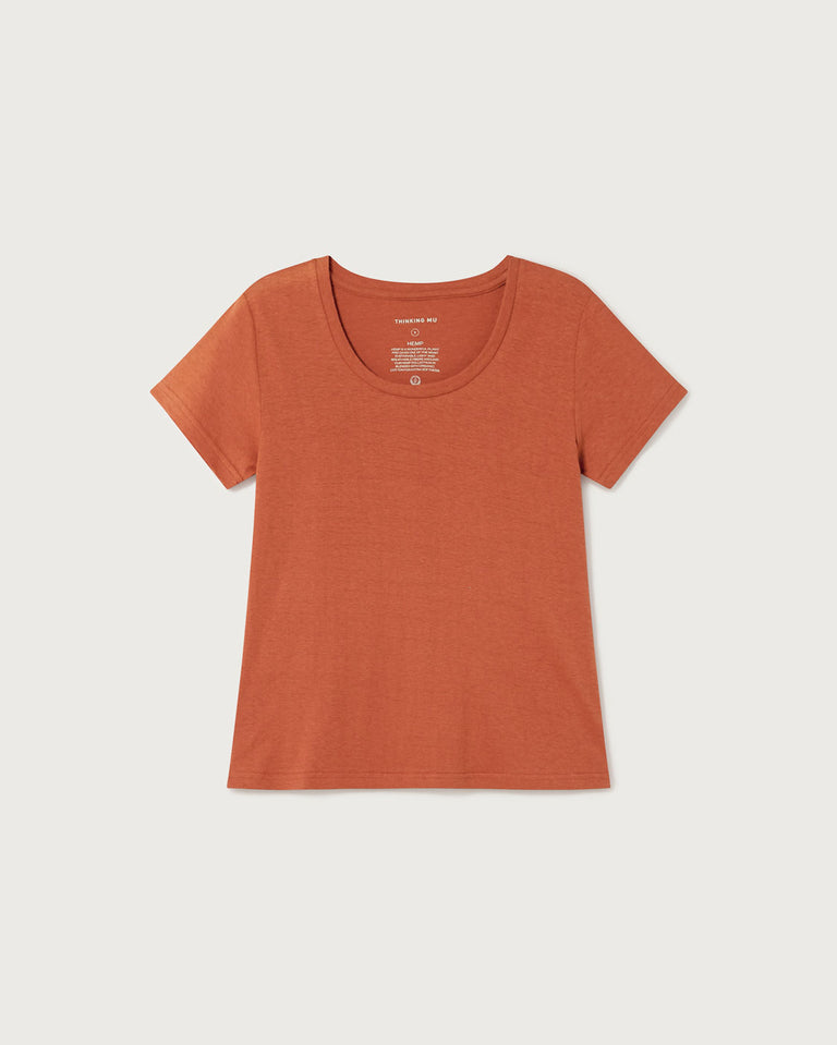 CAMISETA REGINA HEMP - CLAY RED