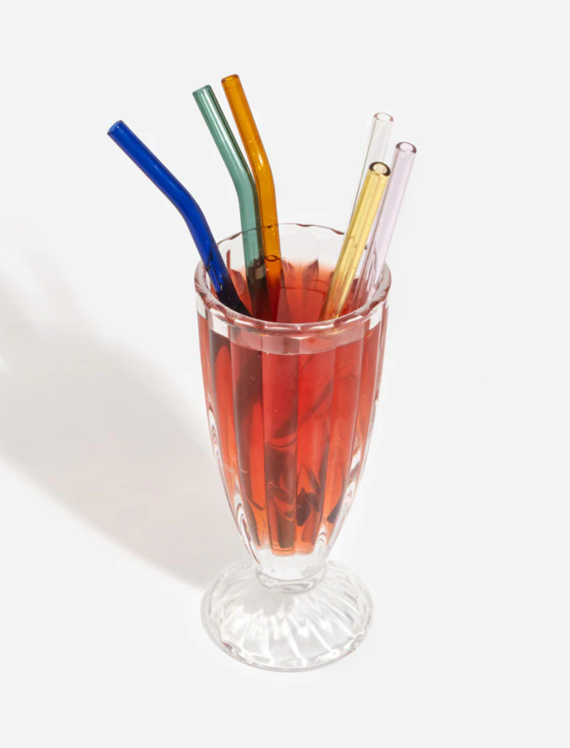 Pack 10 pajitas reutilizables - cristal muticolor