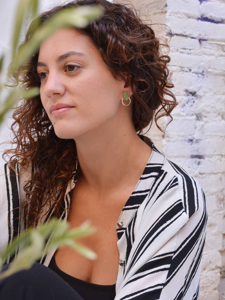 Pendientes Olivia - verde azul claro