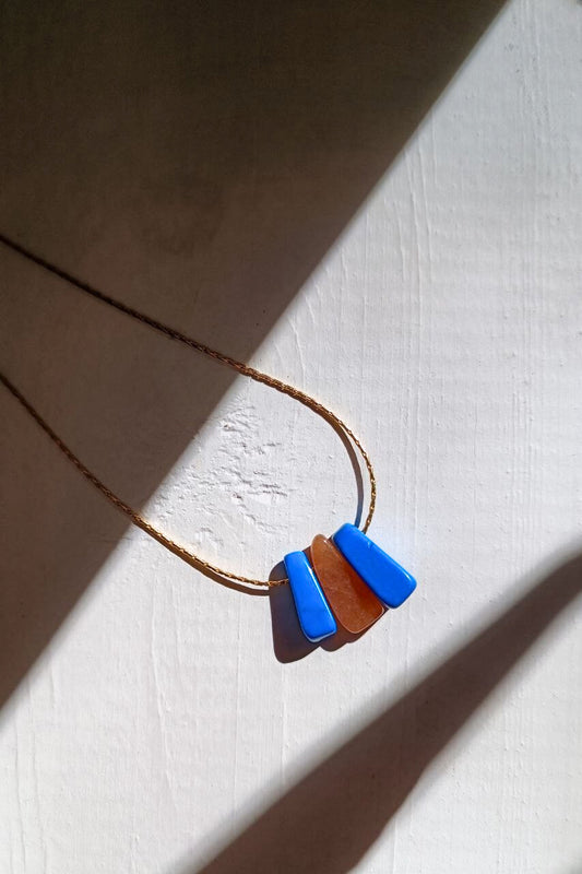 Colgante Flor - azul