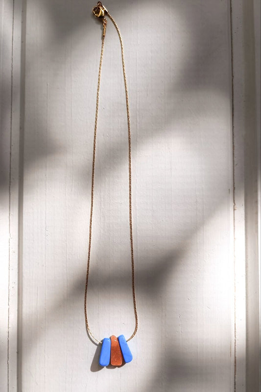 Colgante Flor - azul